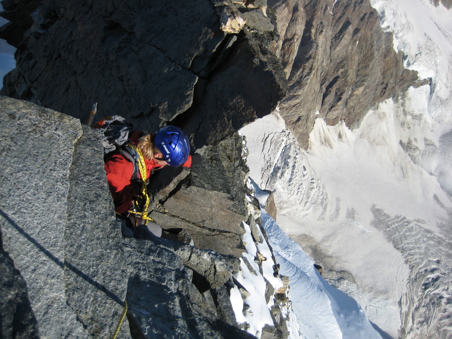 Arrivée à la section sommitale