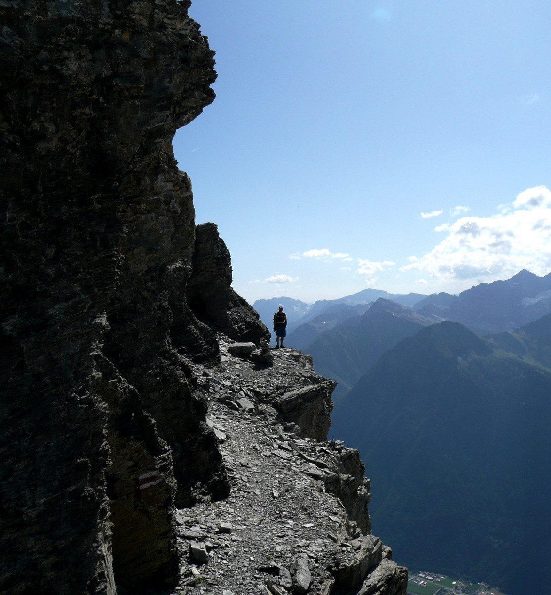 Descente de la Petite Dent de Morcles après la Forteresse du Vide, mieux vaut rester concentré