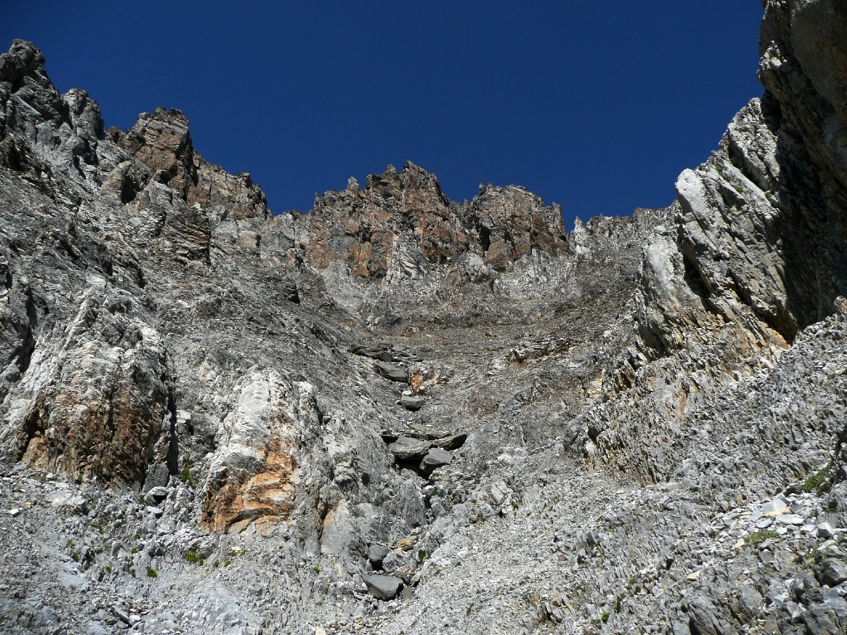 Descente de la Petite Dent de Morcles après la Forteresse du Vide, mieux vaut rester concentré