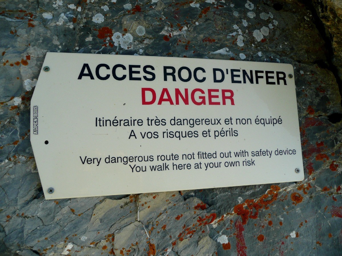 Arêtes du Roc d'Enfer : 2ème avertissement