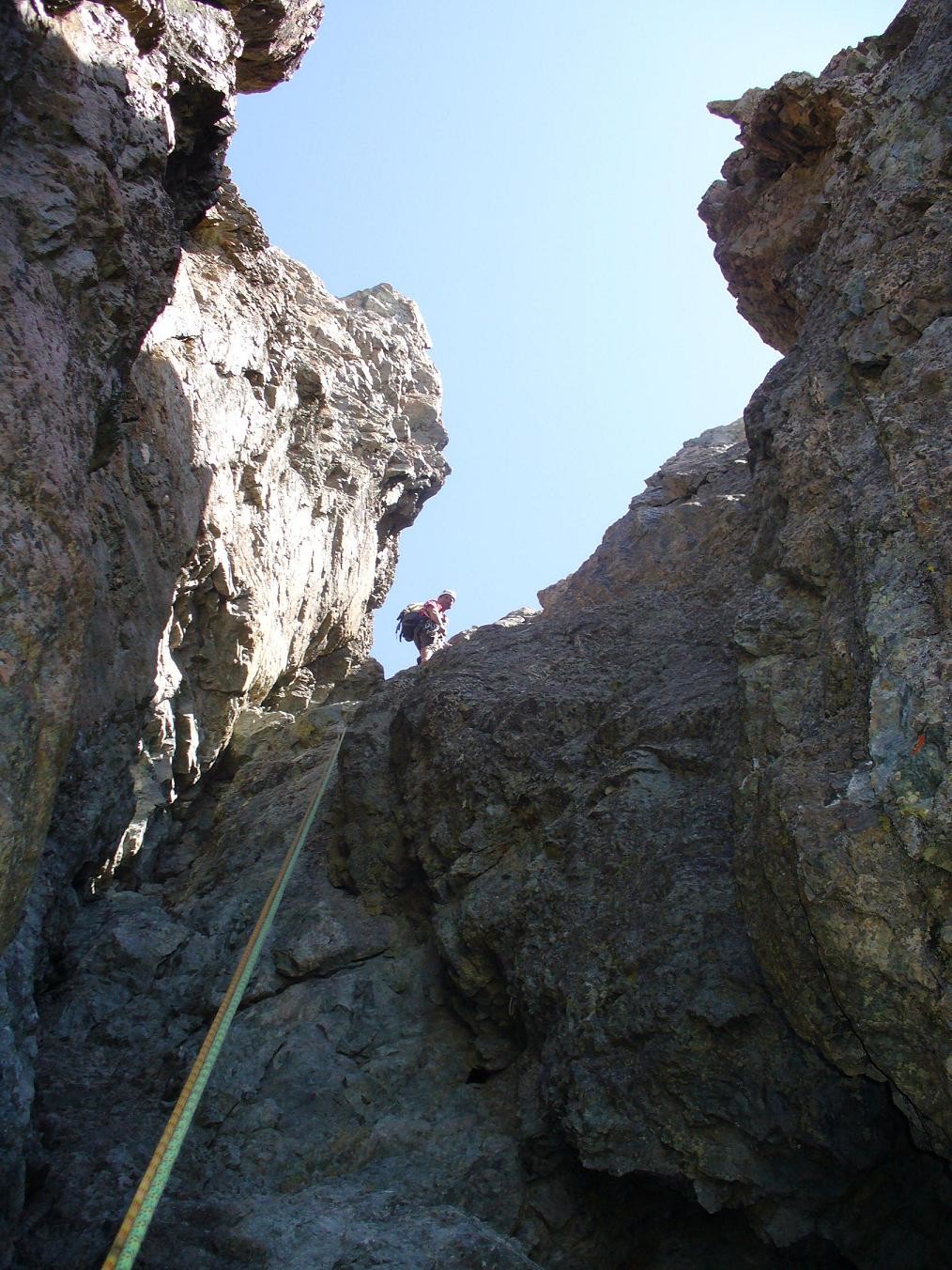 Pointe du Vallon des Etages : 1er rappel