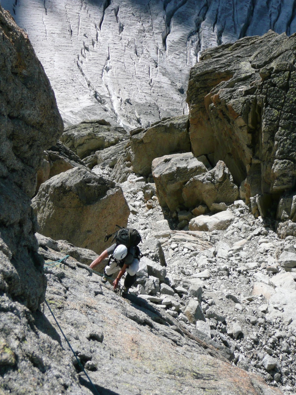 De beaux pas d'escalade