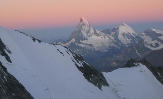 coucher soleil sur le Cervin