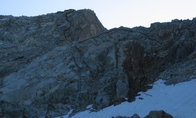 parcours de crête rocheuse