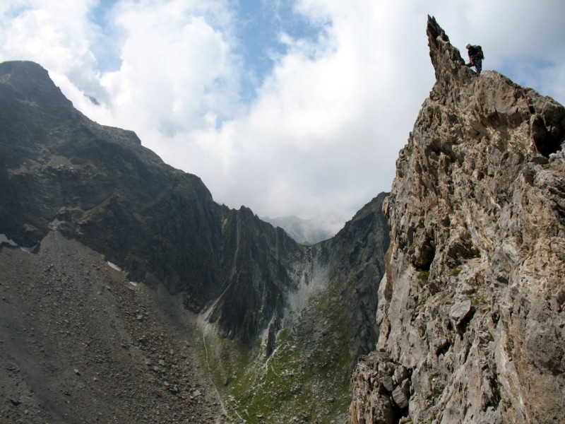 Petit Arcelin - Descente aérienne équipée de spits