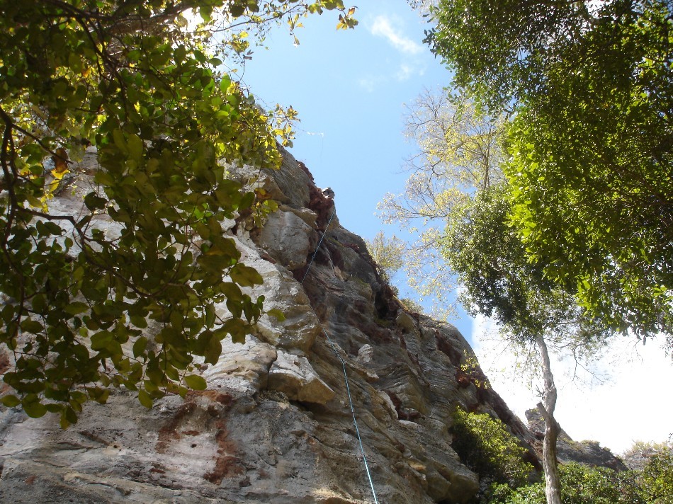 François en haut d'un joli 6a+ aux Brigands