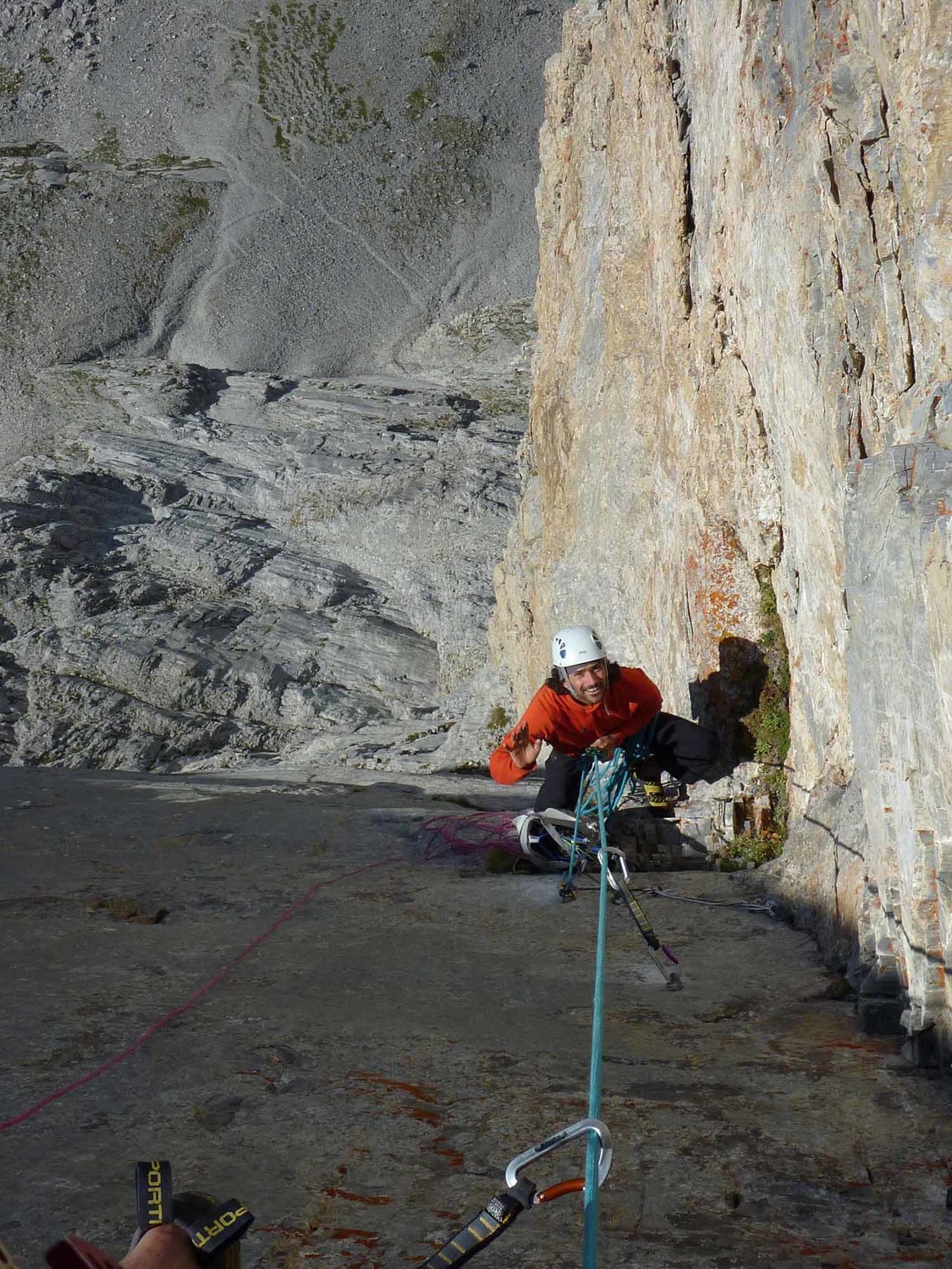 Greg à R13 dans 'la grande Pasquier' à l'aig de la vanoise
