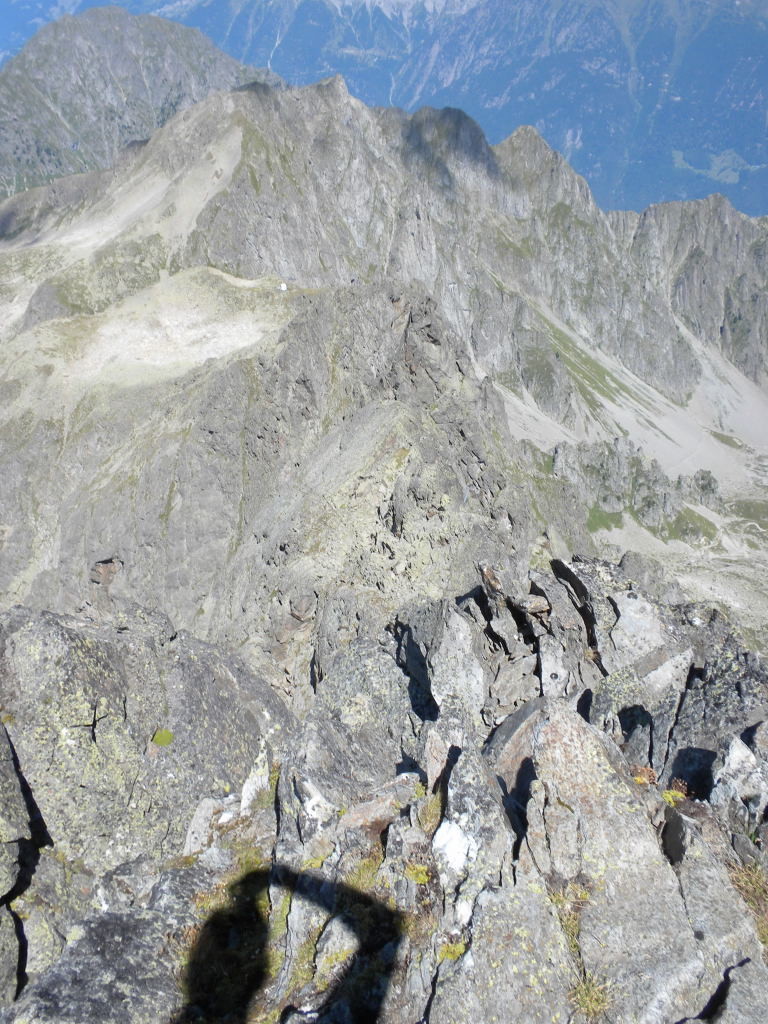 L'arête NE du Luisin vue depuis le sommet