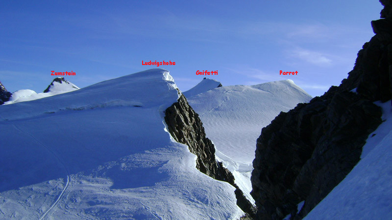 Scendendo dal versante N del Corno Nero