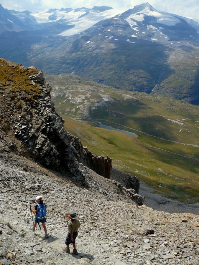 Passage au dessus des rochers de Lanserlia