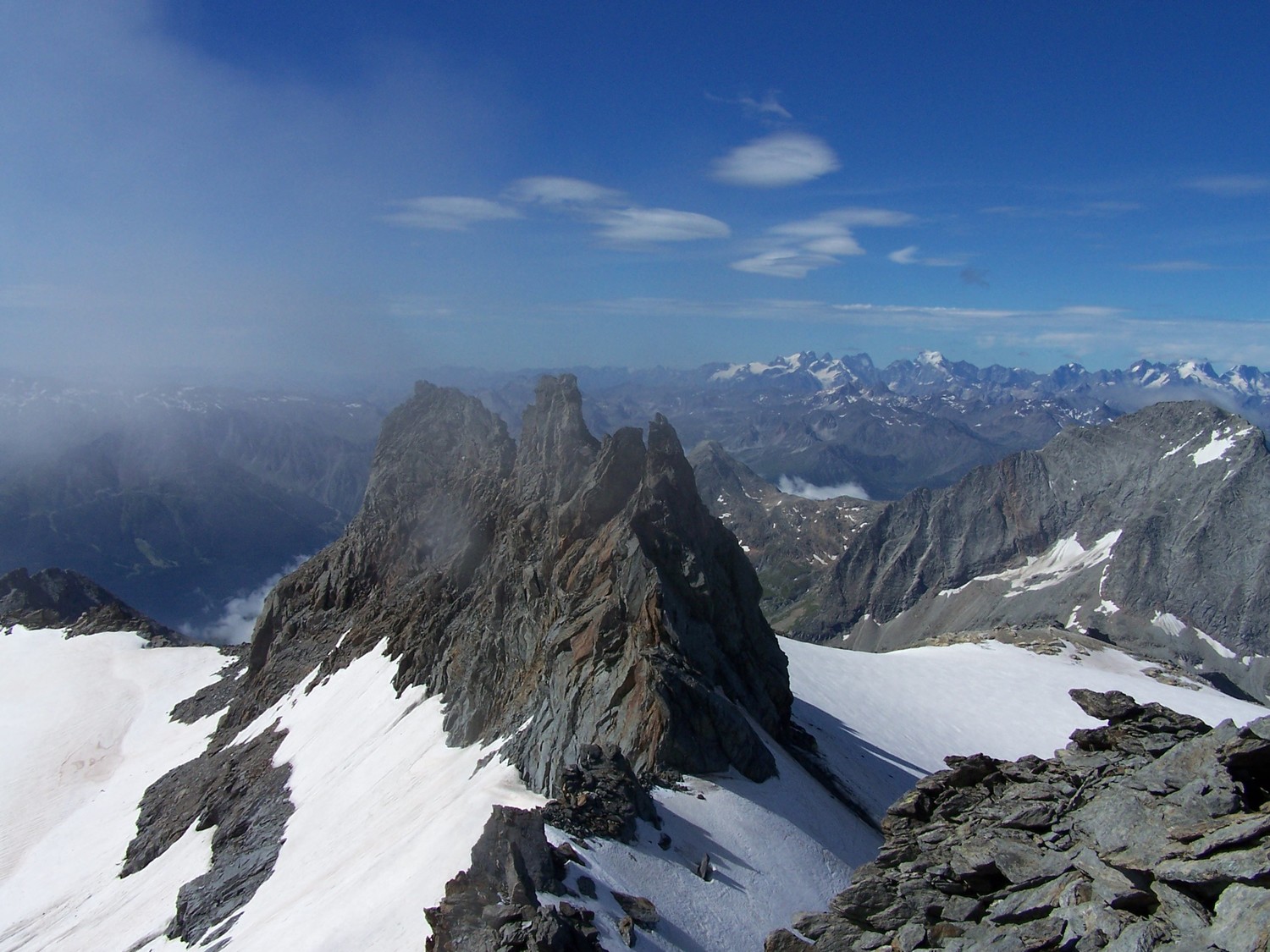 Les arêtes du Soleil de la Pte de Labby vu de la Pte du Génépy