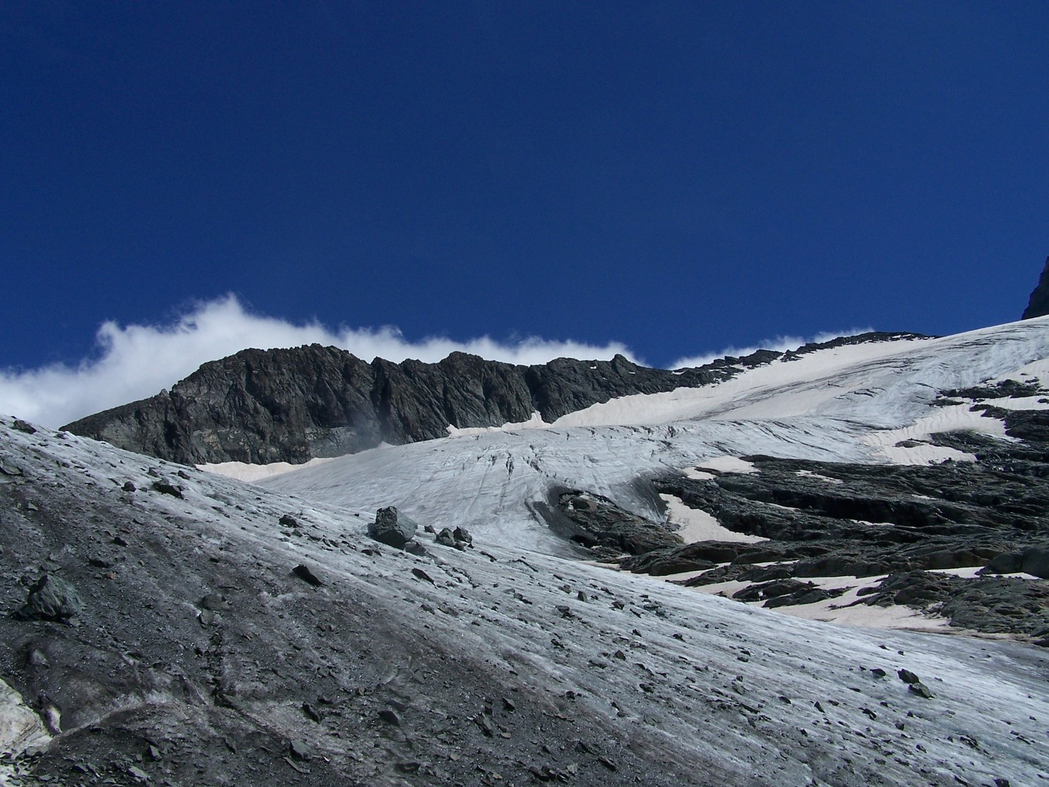 Les arêtes et la pointe Marie vu depuis le glacier d'Arnès