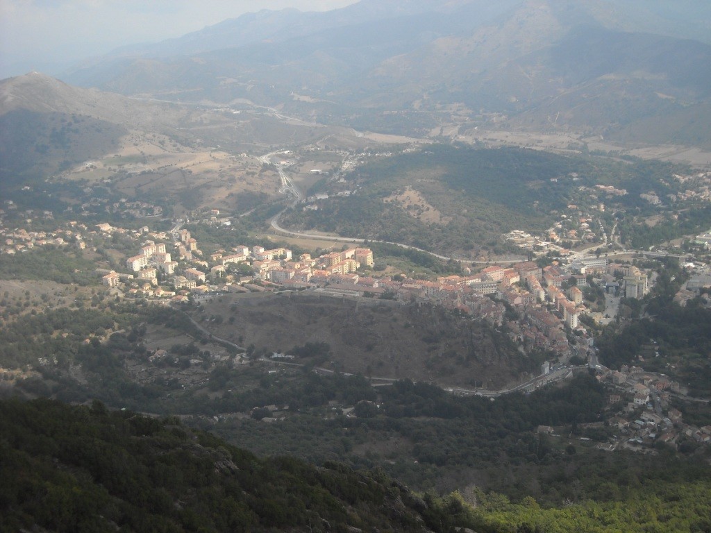 vue de Corte depuis le sommet