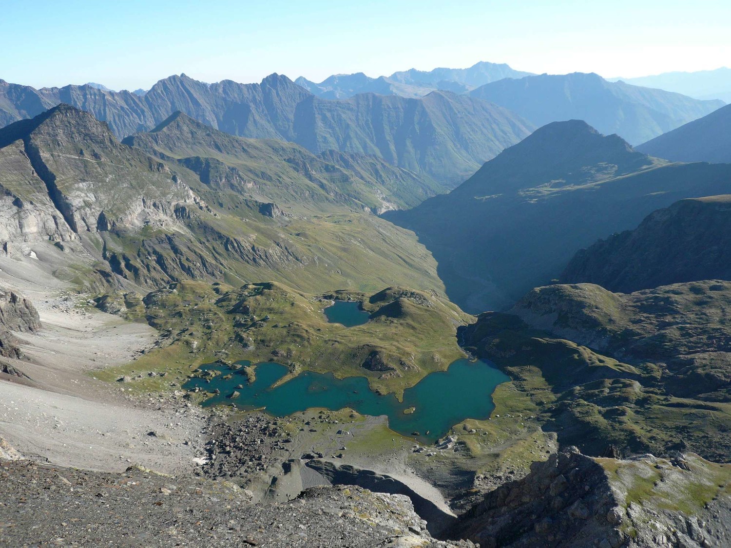 lacs de Barroude depuis le sommet