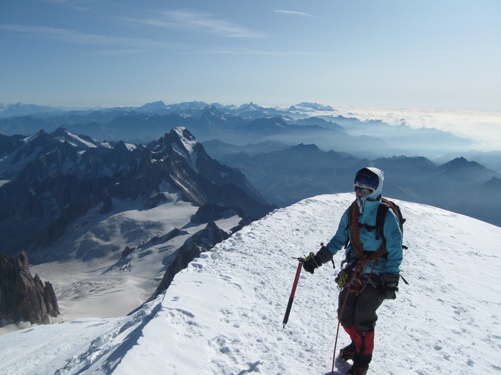 Cécile au sommet du Mont blanc