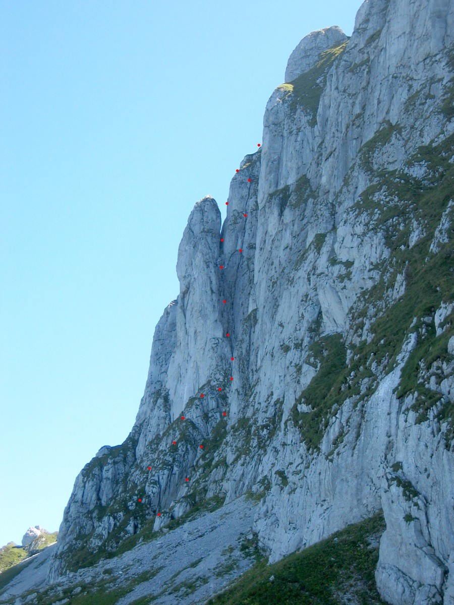 Tracé de la voie Ravanel à la Dent d'Oche