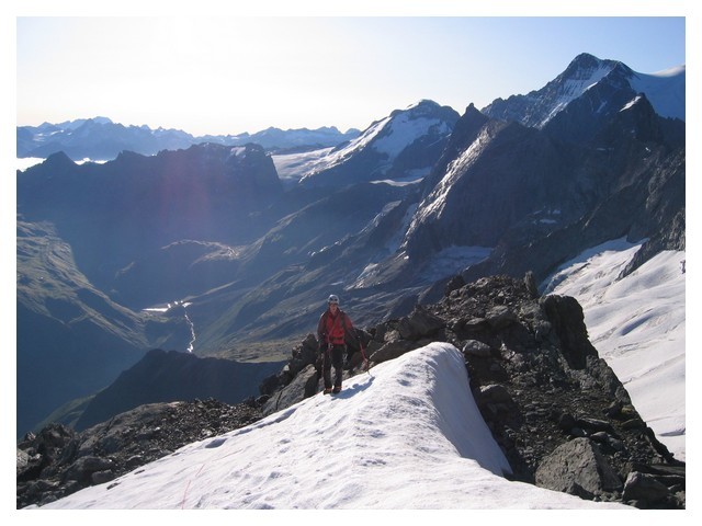 Sur le glacier du Troquairou en rive droite