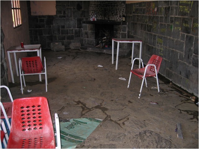 Interieur de la cabane
