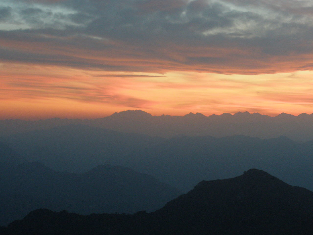 Tramonto dal rifugio Bietti-Buzzi