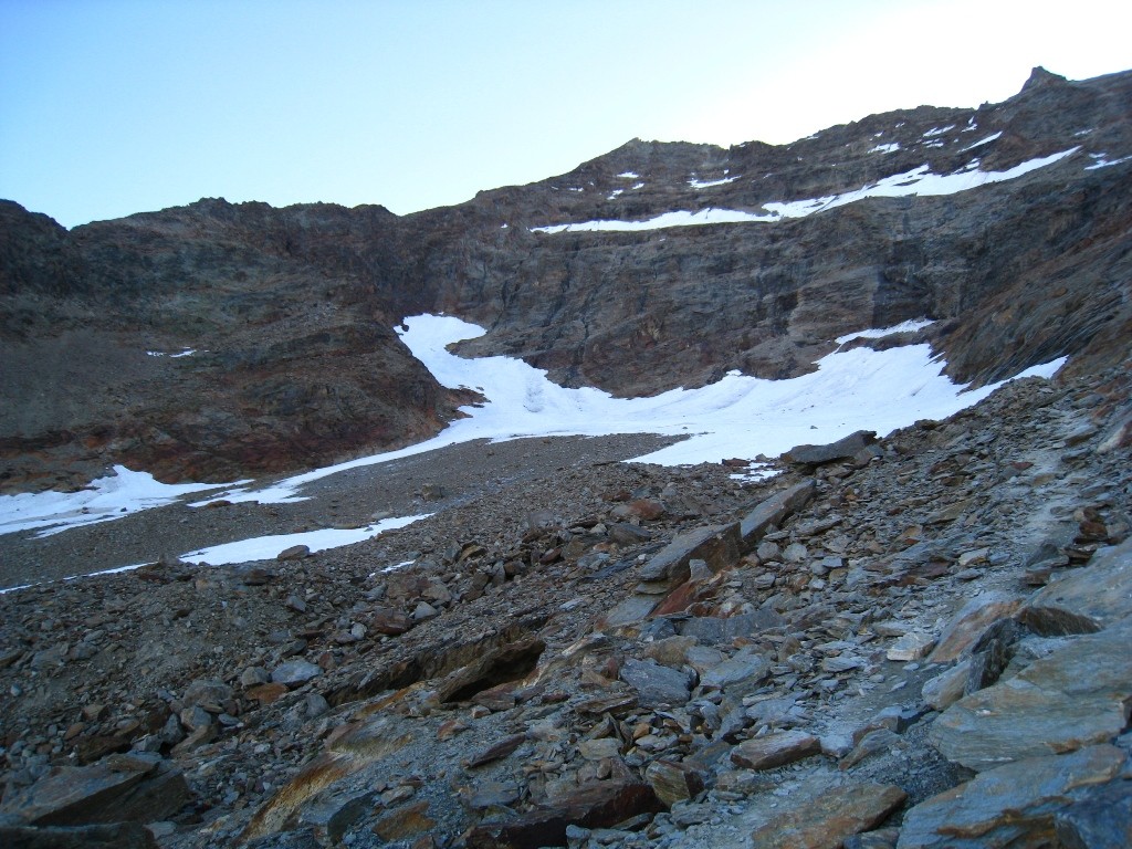 Le glacier depuis la nervure WSW