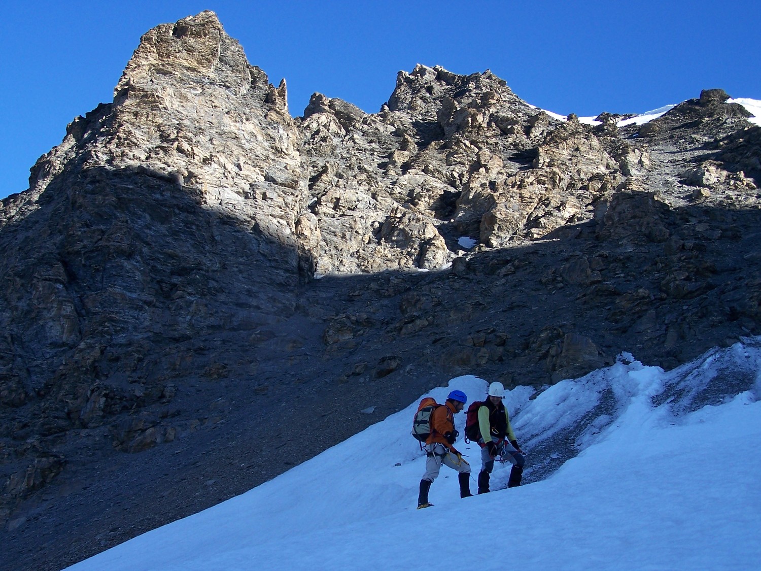 Remi et Jérôme sous le col de Vallonbrun