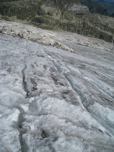 zoom sur le glacier