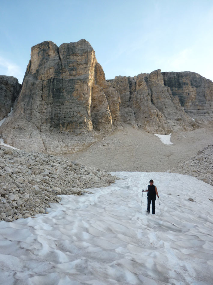 Descente sur Refuge Pisciadu
