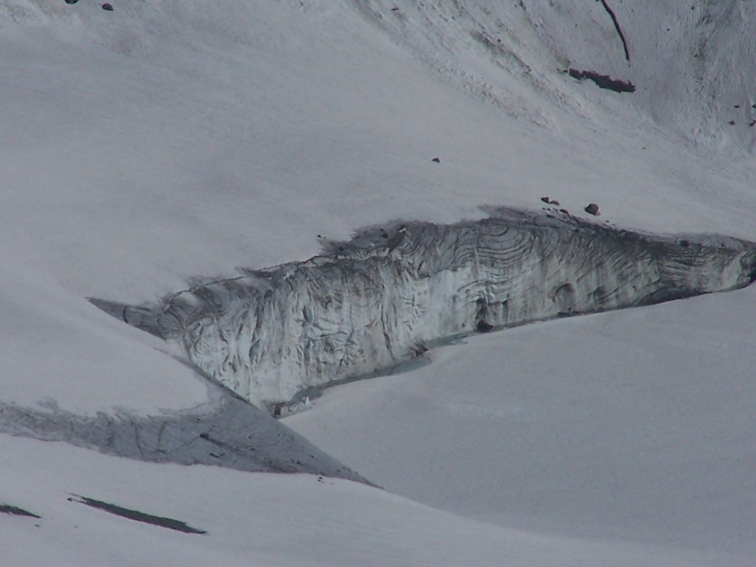 Le front du reste du glacier des Montets