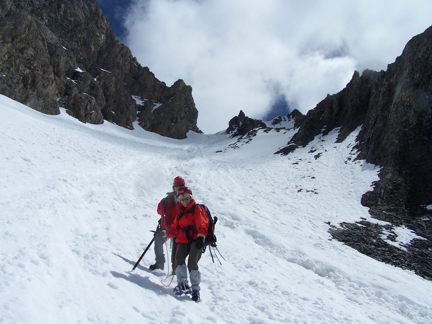 Descnete du couloir de la Btêche de la Lauza