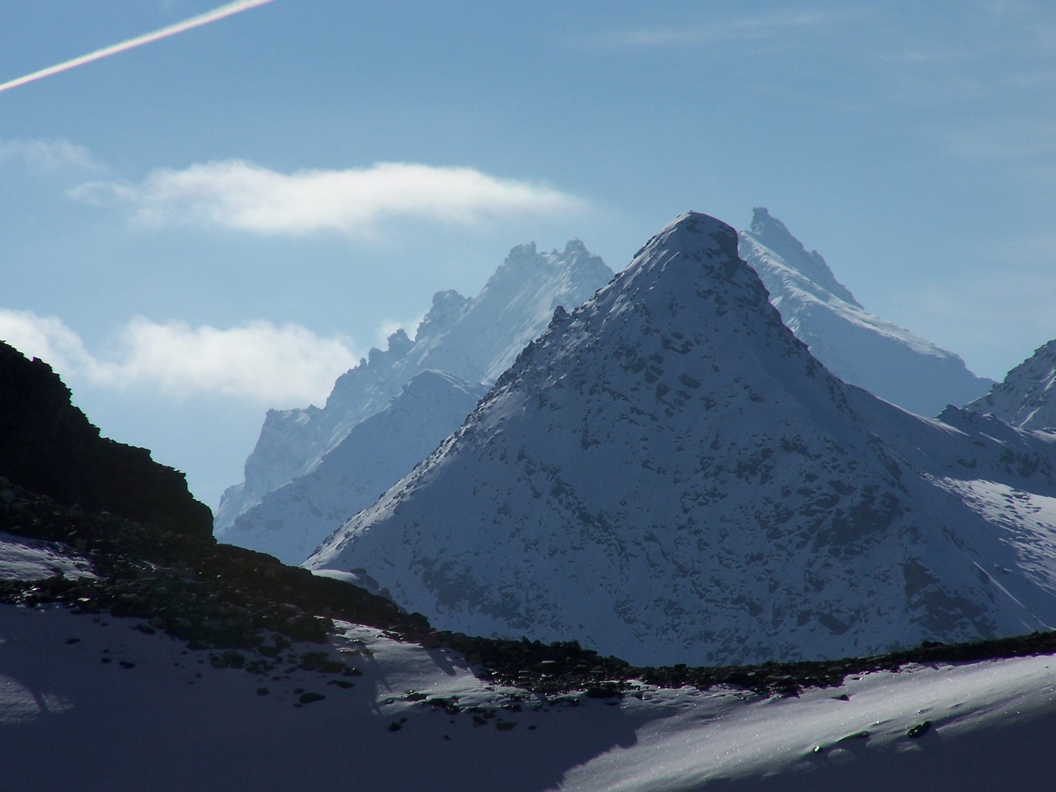 Cime de la Vache et les Lévana en montant au roc de Bassagne