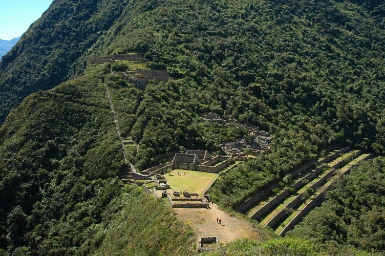 Vue globale du site inca de Choquequiraw