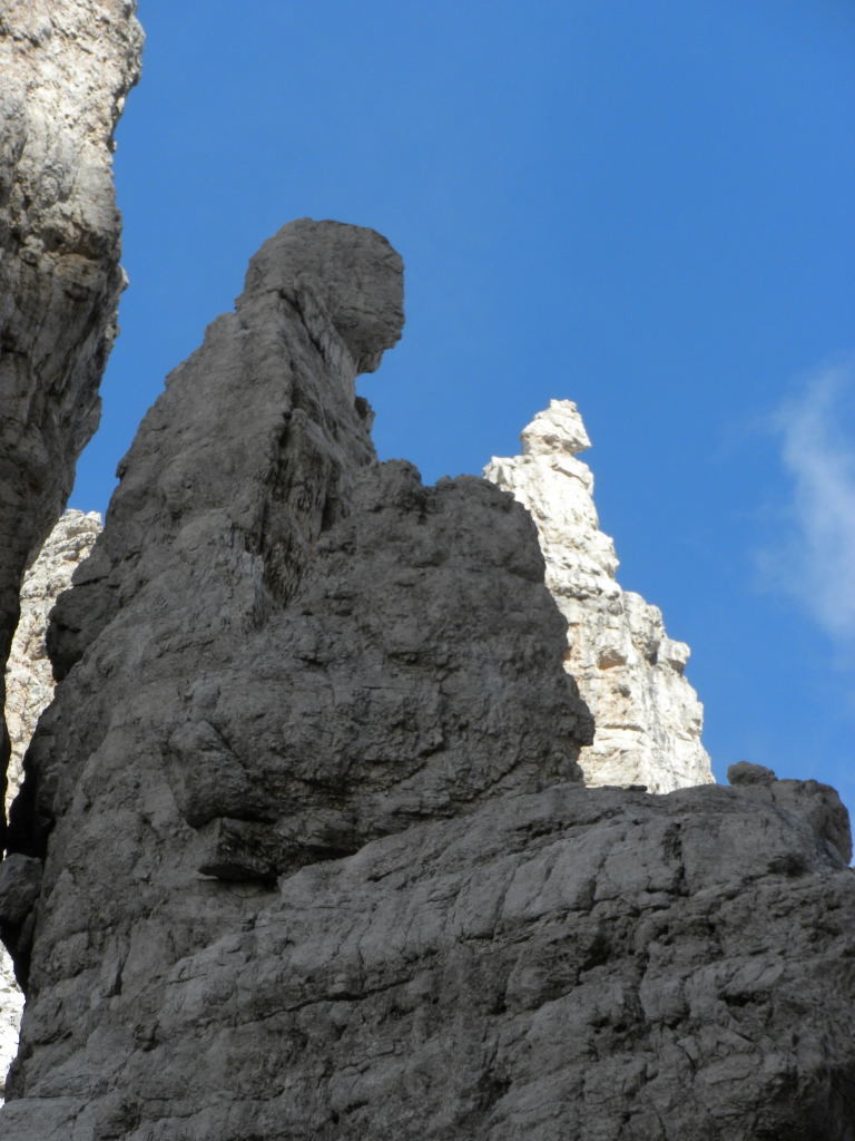 Sous le Campanil basso, le long de la Via Bocchette Centrali