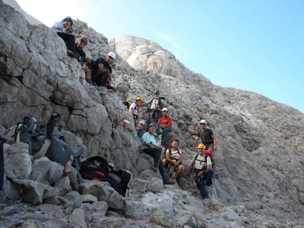 Photo du groupe à la Bocchetta dei Due Denti