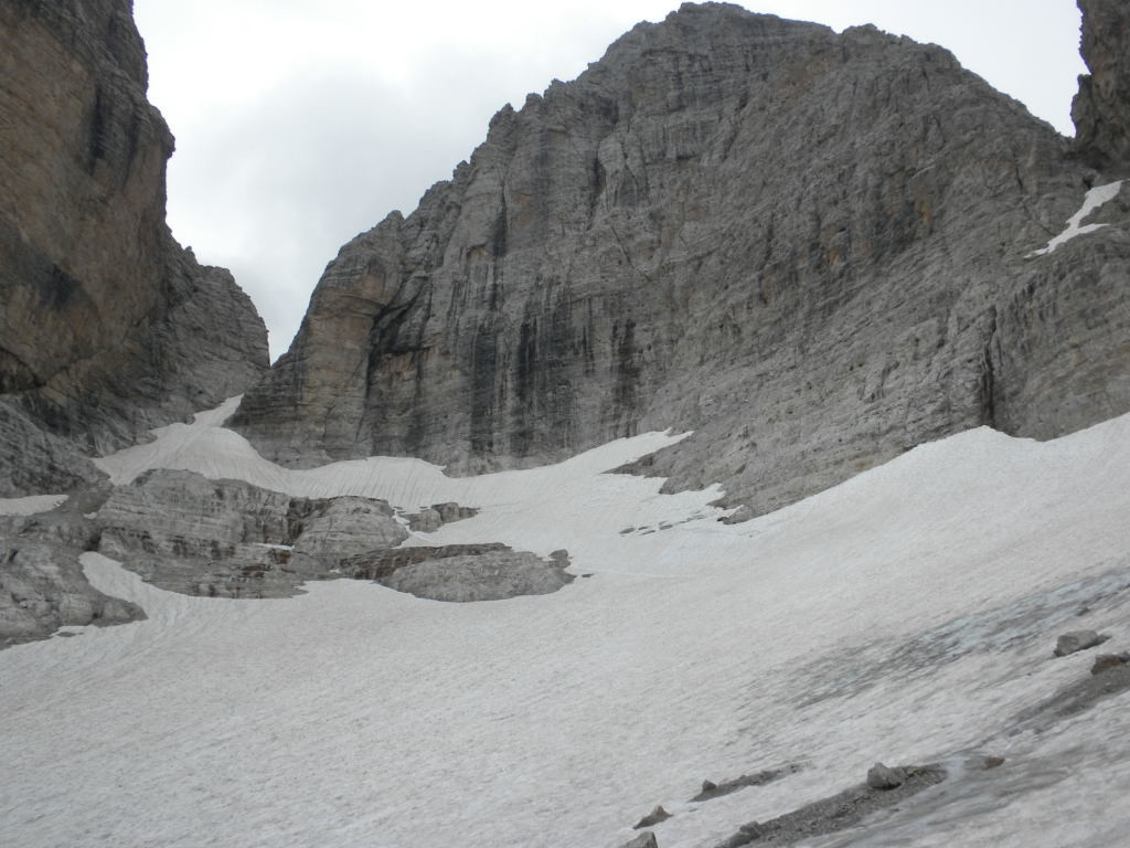 Vue sur la Bocca d'Ambiez, versant NW