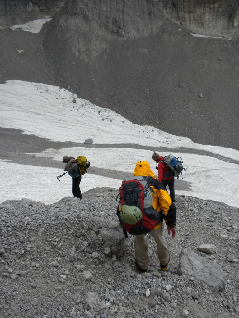 Descente sur le refuge Brentai, sous la pluie