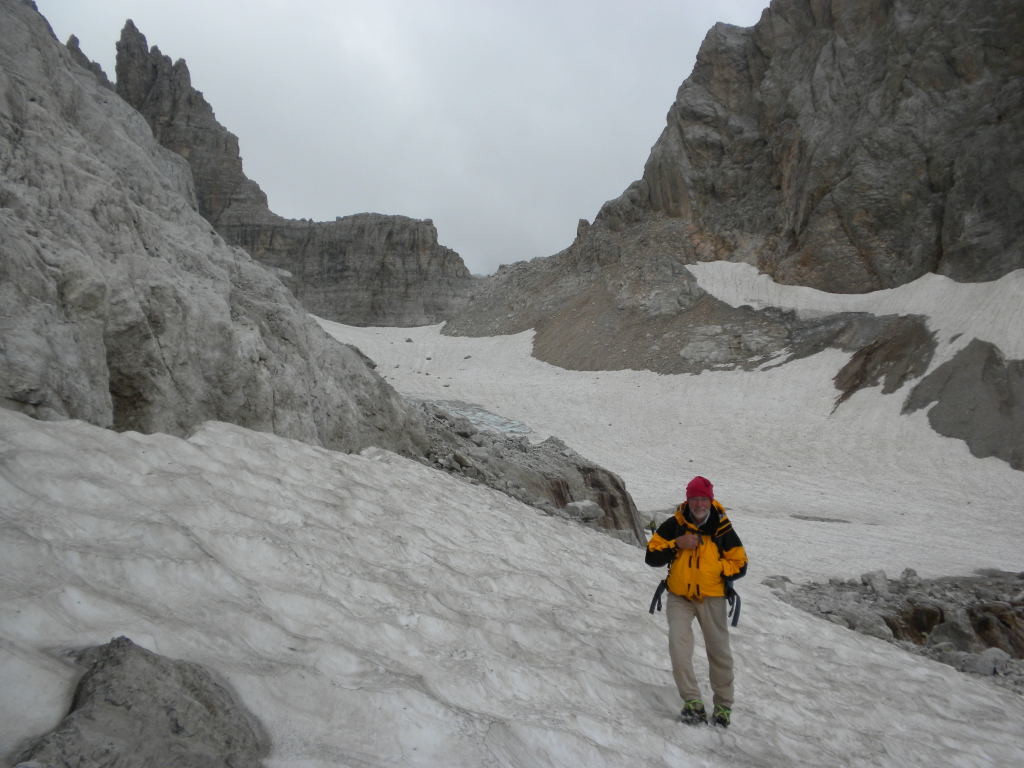 Descente sur le refuge Brentai, sous la pluie