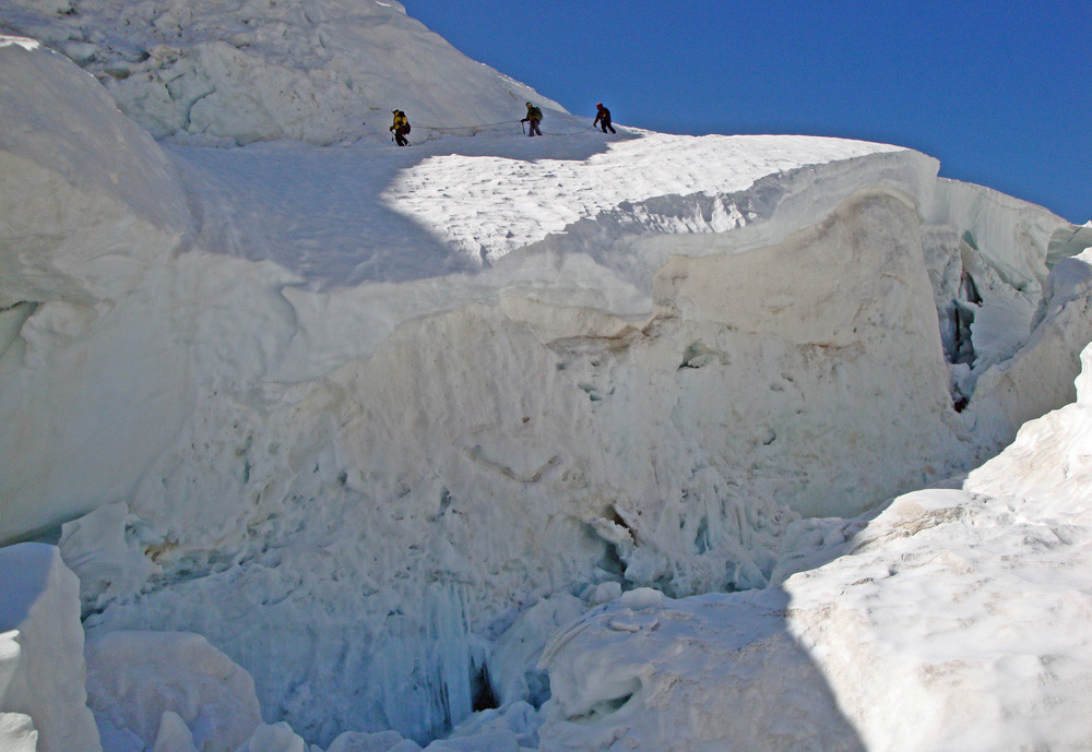 Descente de la voie normale