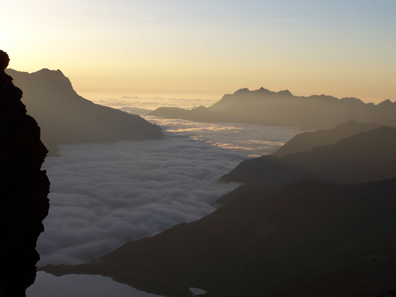 Levé du jour depuis le col de la Galise