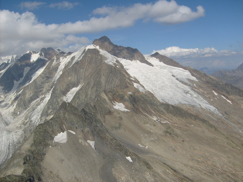 du somet la Gr et Pt aig. des Glaciers, les dômes des glaciers, l'arrête des lanchettes