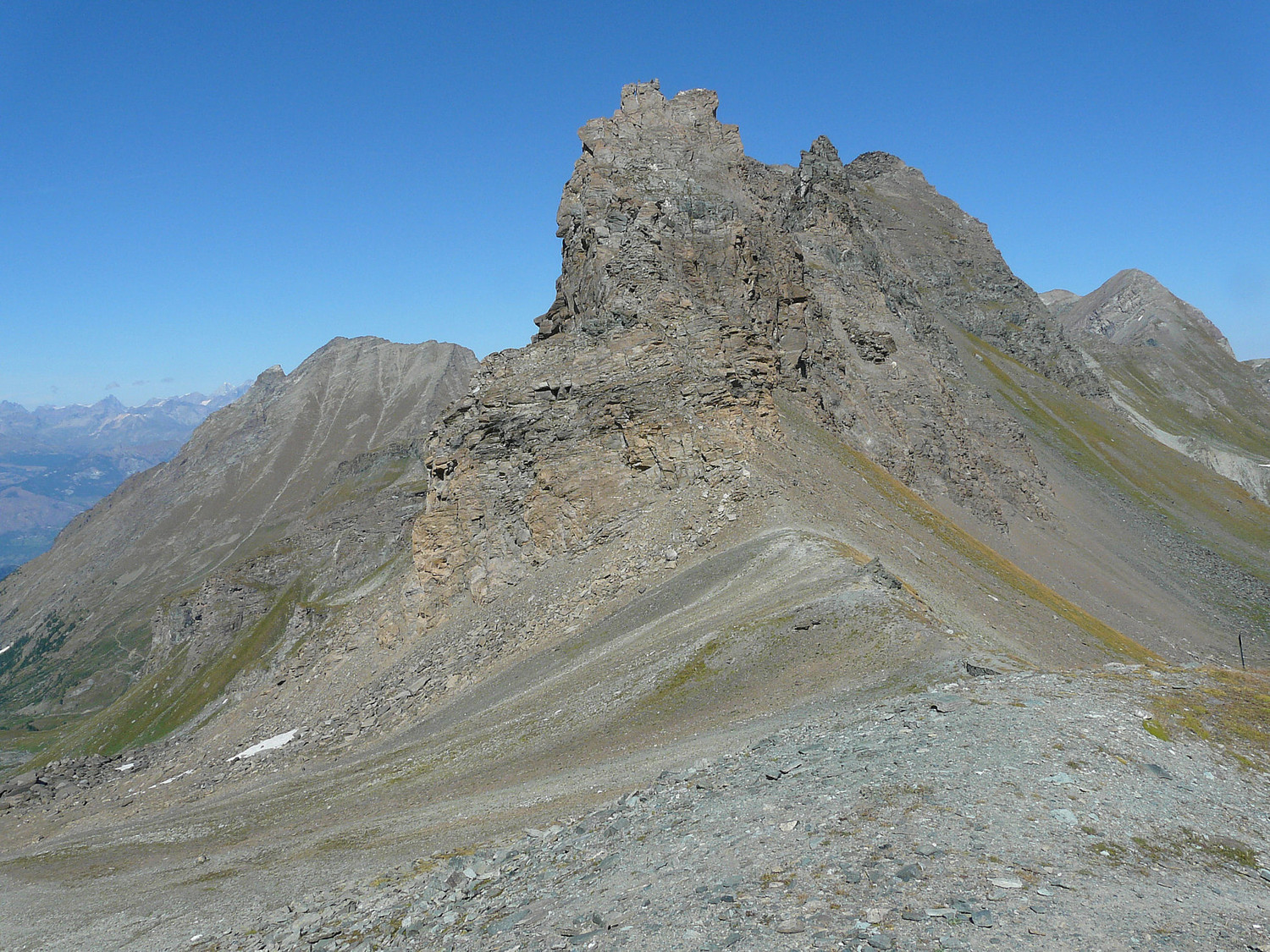 Le col Fenis depuis le col Pontonnet