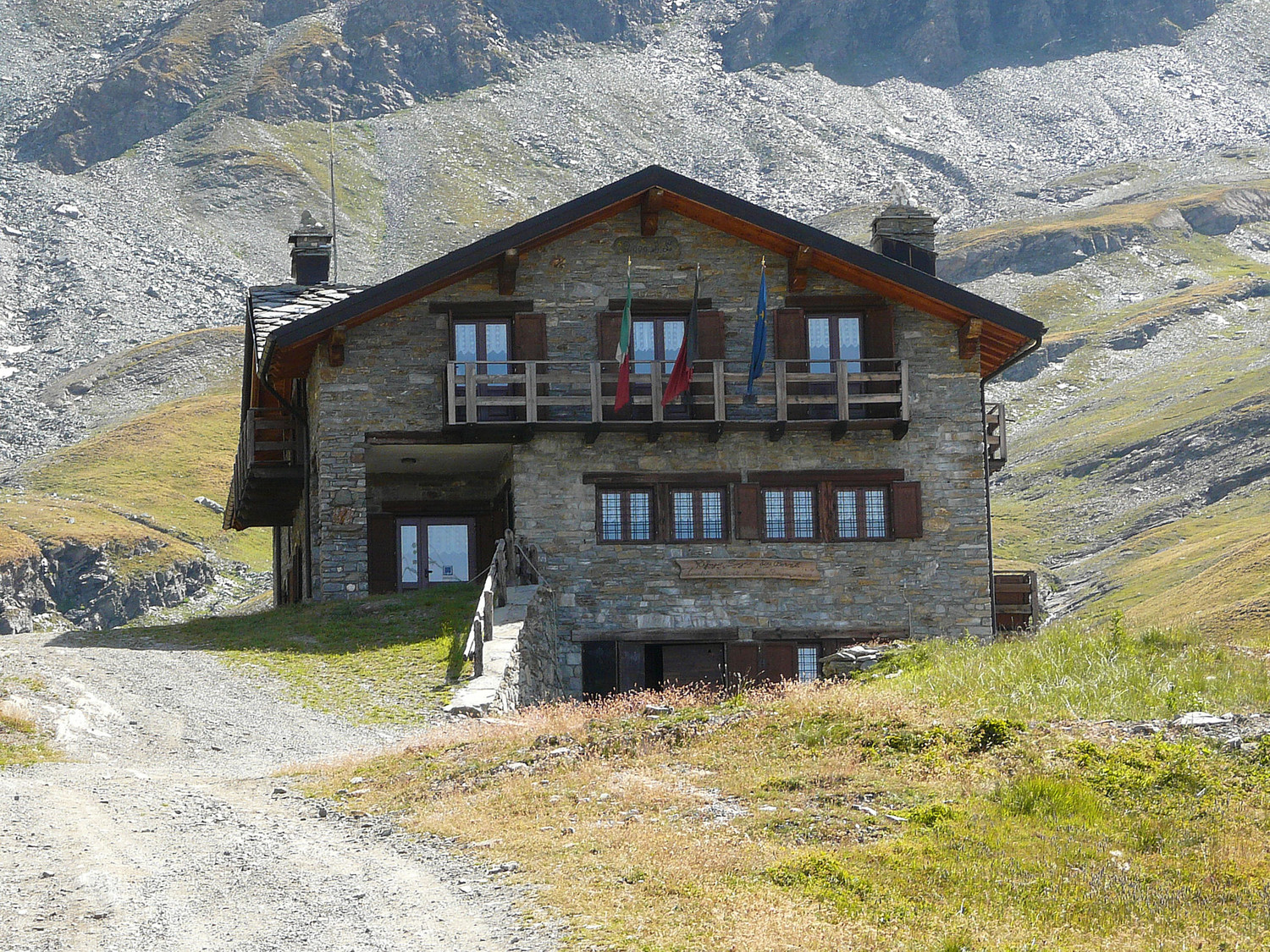 Le refuge Sogno Berdze au bout du vallon d'Urtier (Cogne)