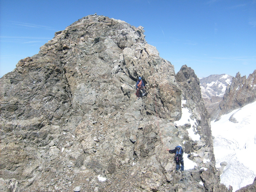 le sommet vue de l'antécime, certains on le vertige...