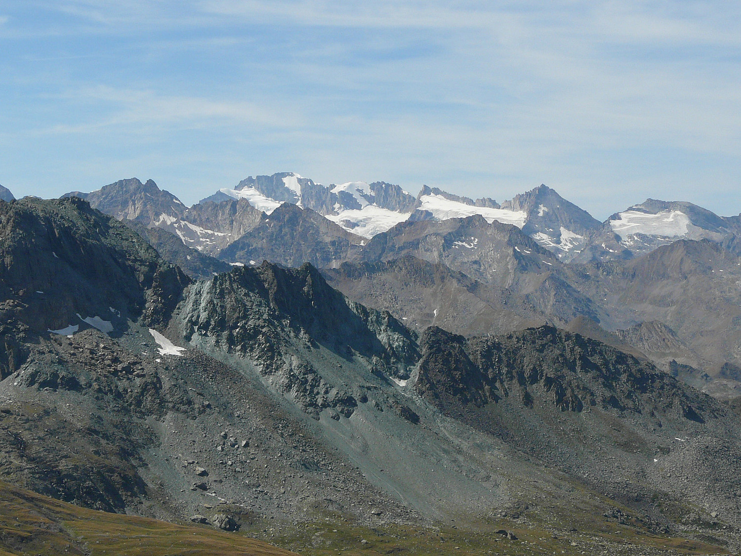 A l'horizon le Grand Paradis depuis la fenêtre de Champorcher