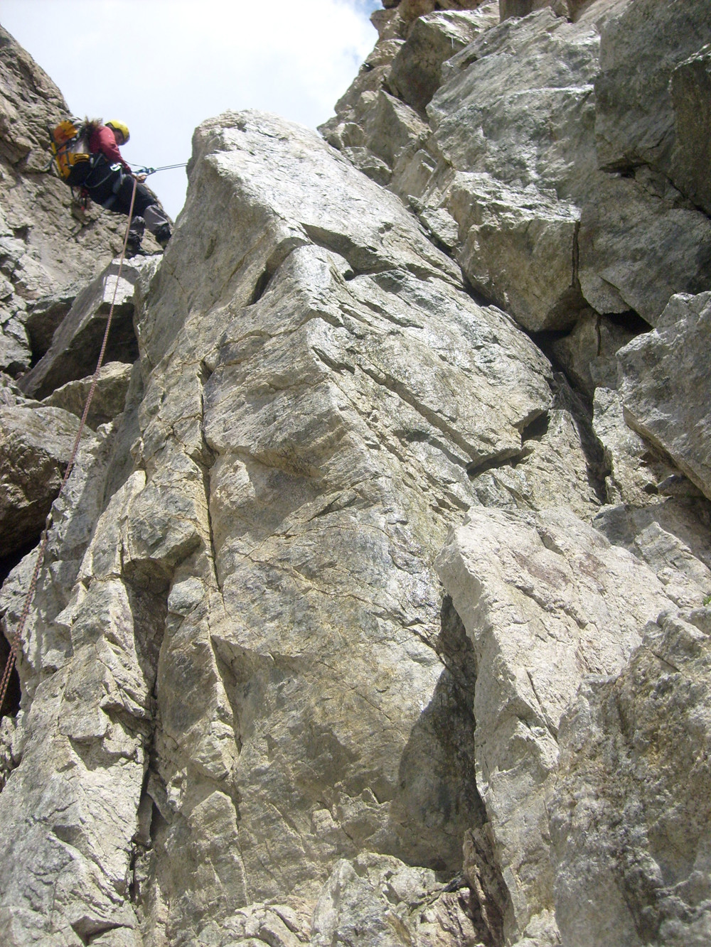 Dans la brèche du Rateau 2 rappels histoire que la course soit complète!