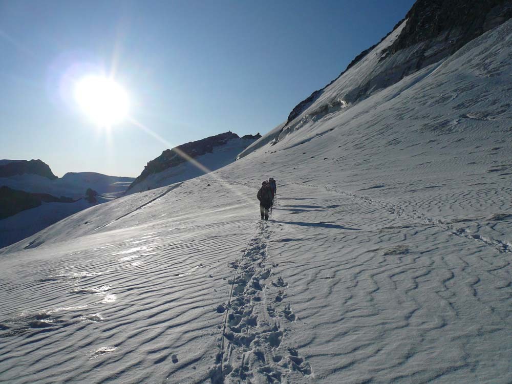 Sur le glacier de la Tsa