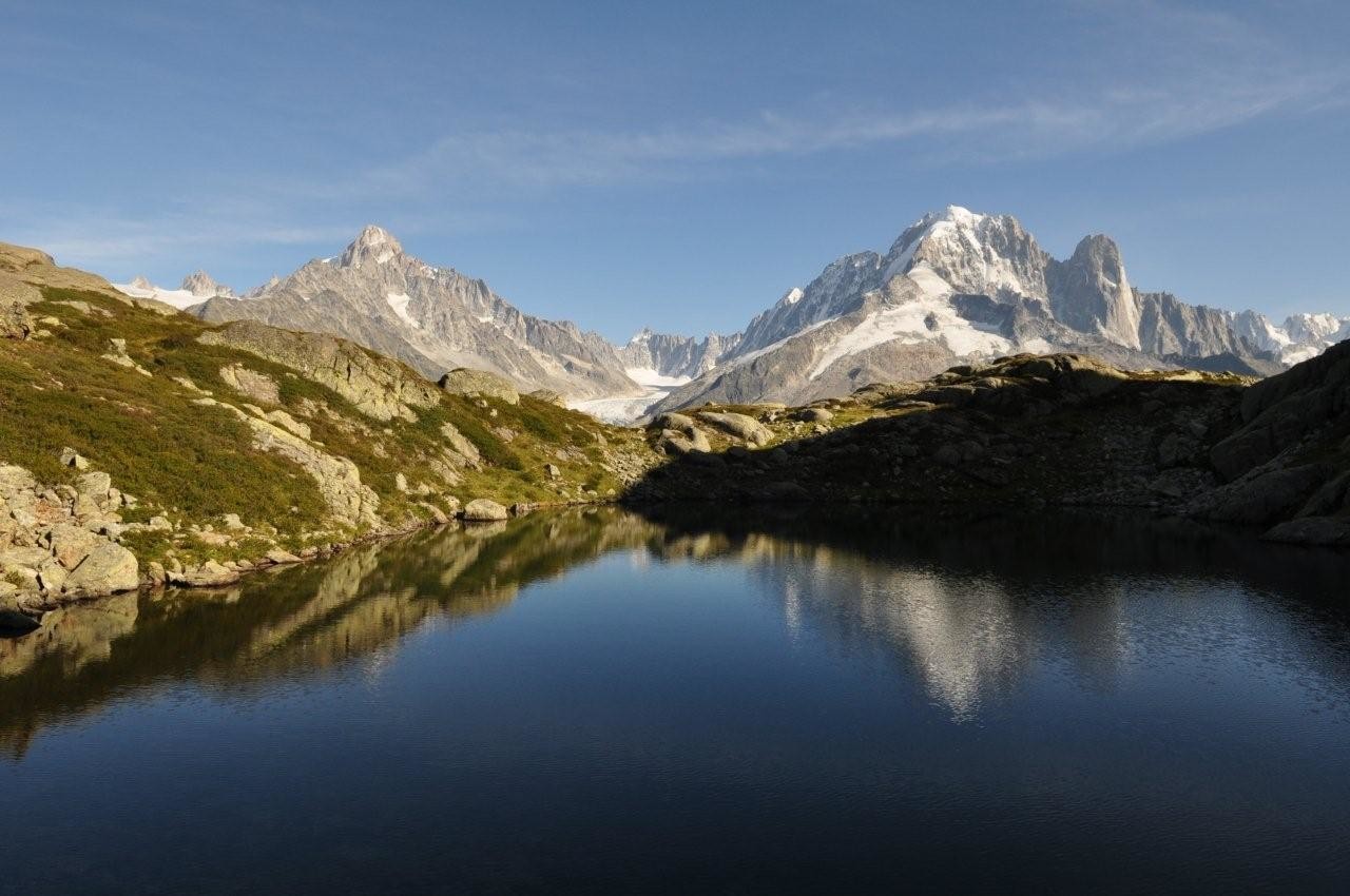 Argentière Verte et Drus à la Remuaz ....