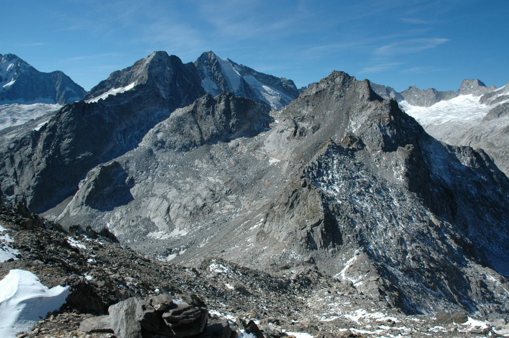 Fond du Val Forno, avec le Monte Rosso et la Cima di Rosso