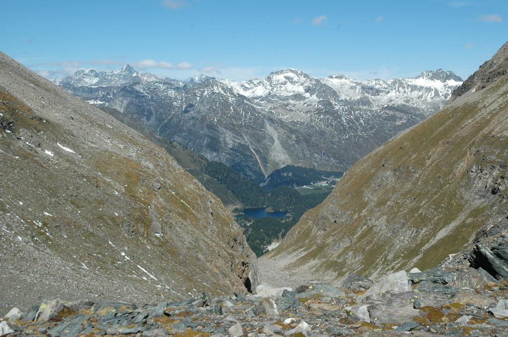 Vue du Passo del Muretto sur la Maloja
