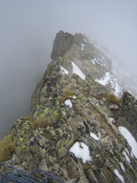 sur l'arête vers le col