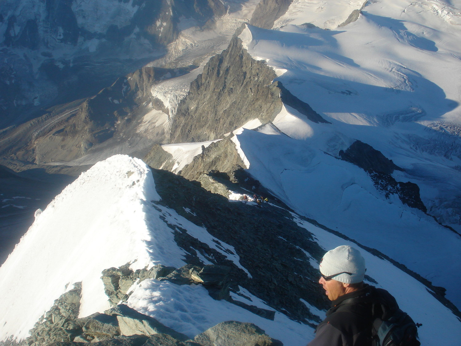 En redescendant l'arête